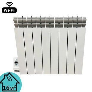 Обогреватель масляный алюминиевый Electro Elite 8WEL, 8 секций 500/100,Wi-Fi программатор слева, 1000 Вт 31226L фото