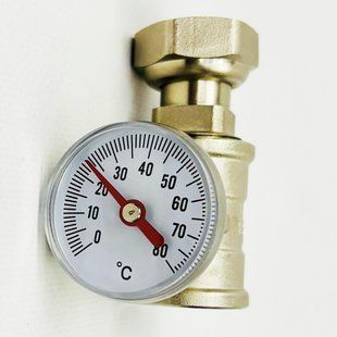 Термометр 0- 80&deg;C d=40 мм трійник 3/4" з накидною гайкою Boiler Series KVANT 32380 фото