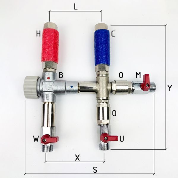 Змішувач-термостат для бойлера, водонагрівача 8.1T SOLO MIX Boiler Series з рециркуляцією (без насоса) 1/2 KVANT KV00BS81K фото