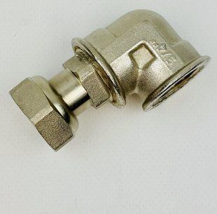 Кутник з НГ 1/2"х3/4" ВР (гайка 3/4") нікель BS KVANT 32236 фото