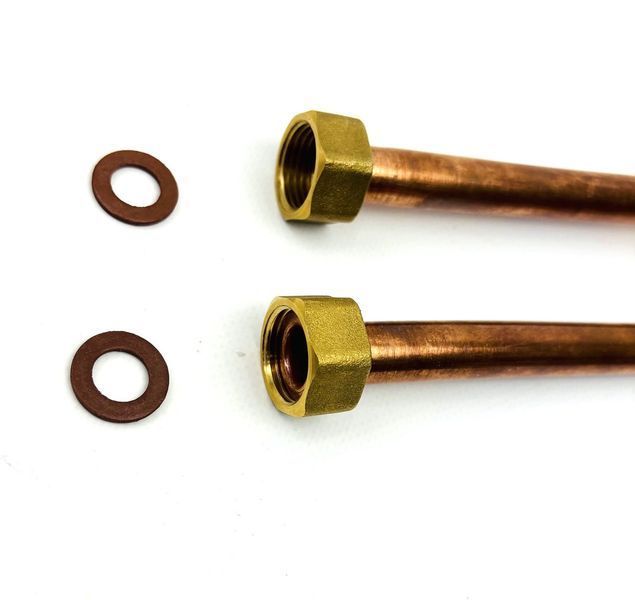 Комплект шлангів М10-1/2"В мідний 35см (0,35м) FLEXY CUPRUM (2шт) 32446 фото