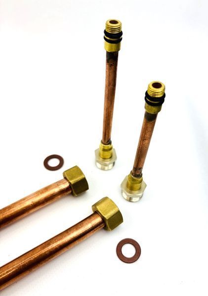 Комплект шлангов М10-1/2 "В медный 50см (0,5м) FLEXY CUPRUM (2шт) 32449 фото
