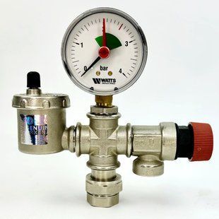 Група безпеки котла MV-X15 манометр V63 підкл. 1/2"-3/4",1.5bar (50кВт) ITAP KVANT KV14687 фото