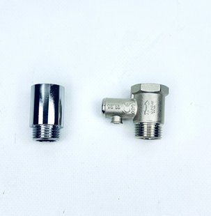 Комплект запобіжний клапан бойлера + подовжувач 30мм 1/2" хром (4BL) Boiler Series 32314BL фото