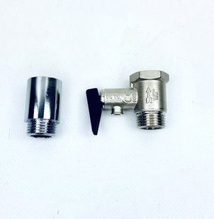 Комплект запобіжний клапан бойлера з ручкою + подовжувач 30мм 1/2" хром (5RL) Boiler Series 32315RL фото
